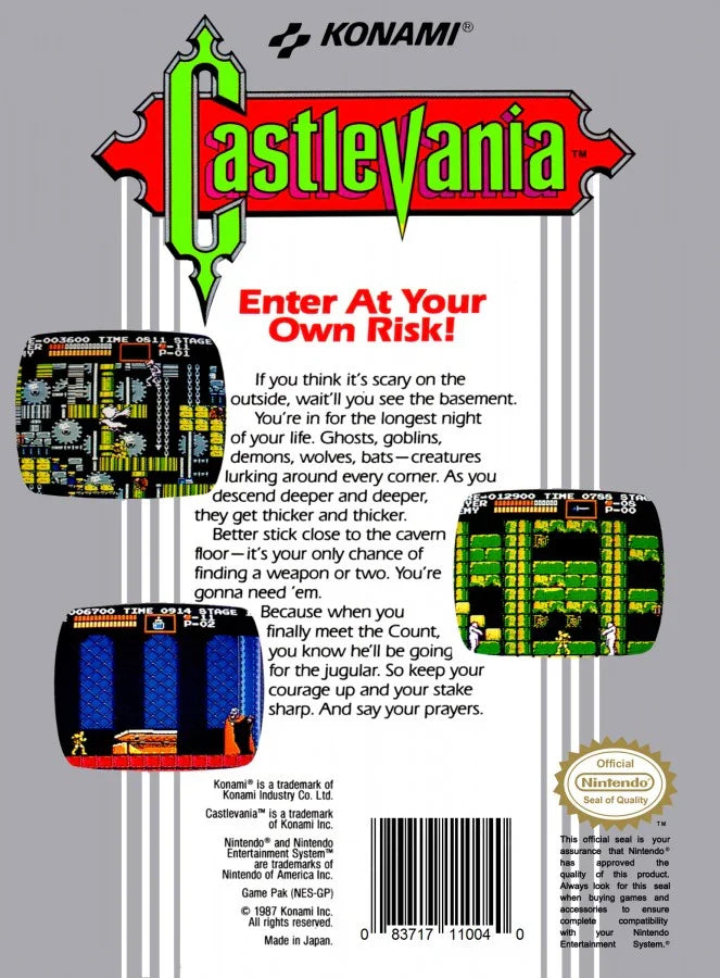Castlevania [5 Screw] – Nintendo Entertainment System (NES)