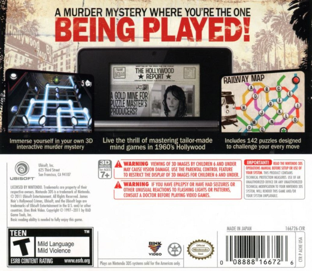 James Noir's Hollywood Crimes – Nintendo 3DS (3DS)