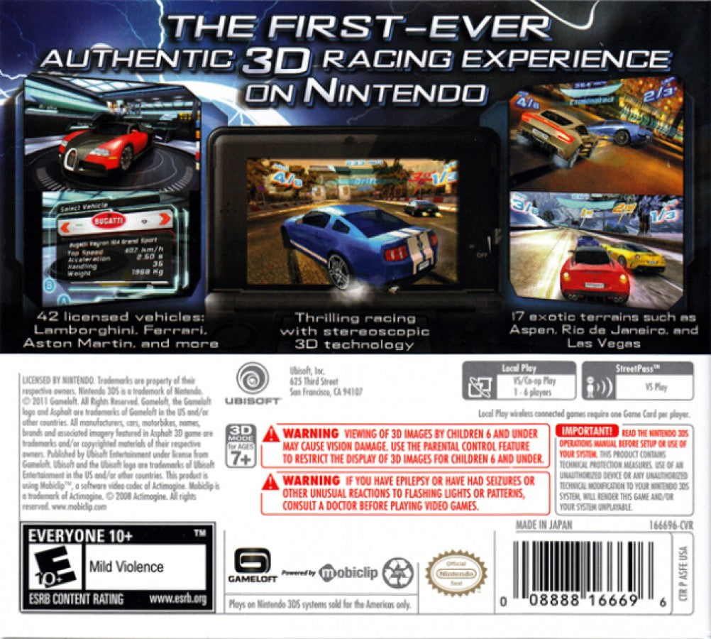 Asphalt: 3D – Nintendo 3DS (3DS)