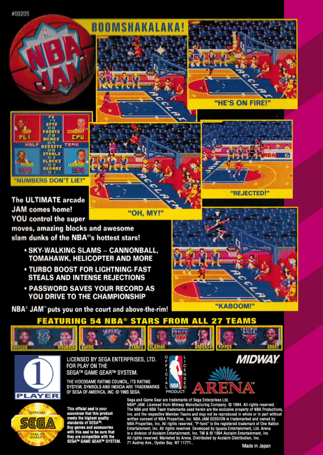 NBA Jam – Sega Game Gear (GG)