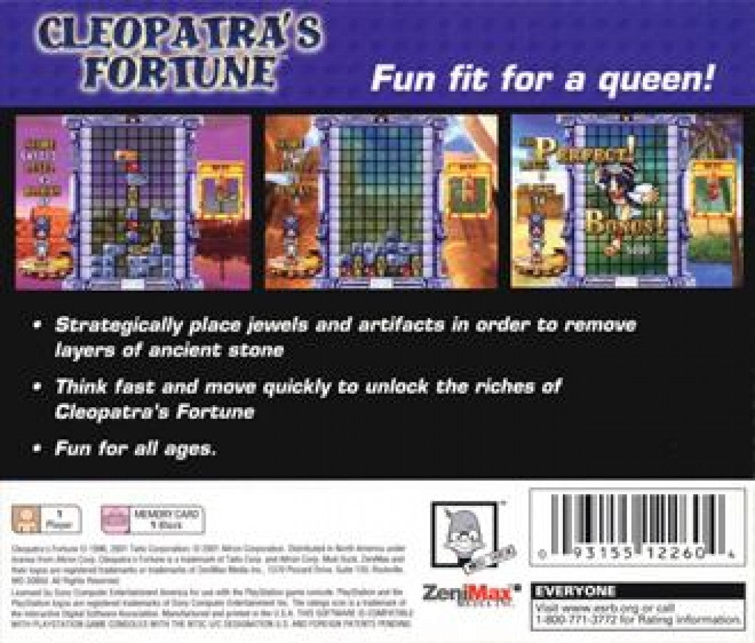 Cleopatra's Fortune – PlayStation 1 (PS1)