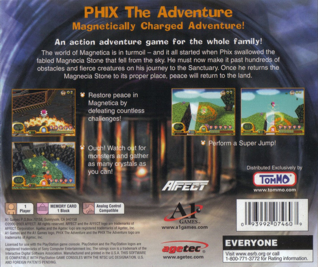 Phix: The Adventure – PlayStation 1 (PS1)