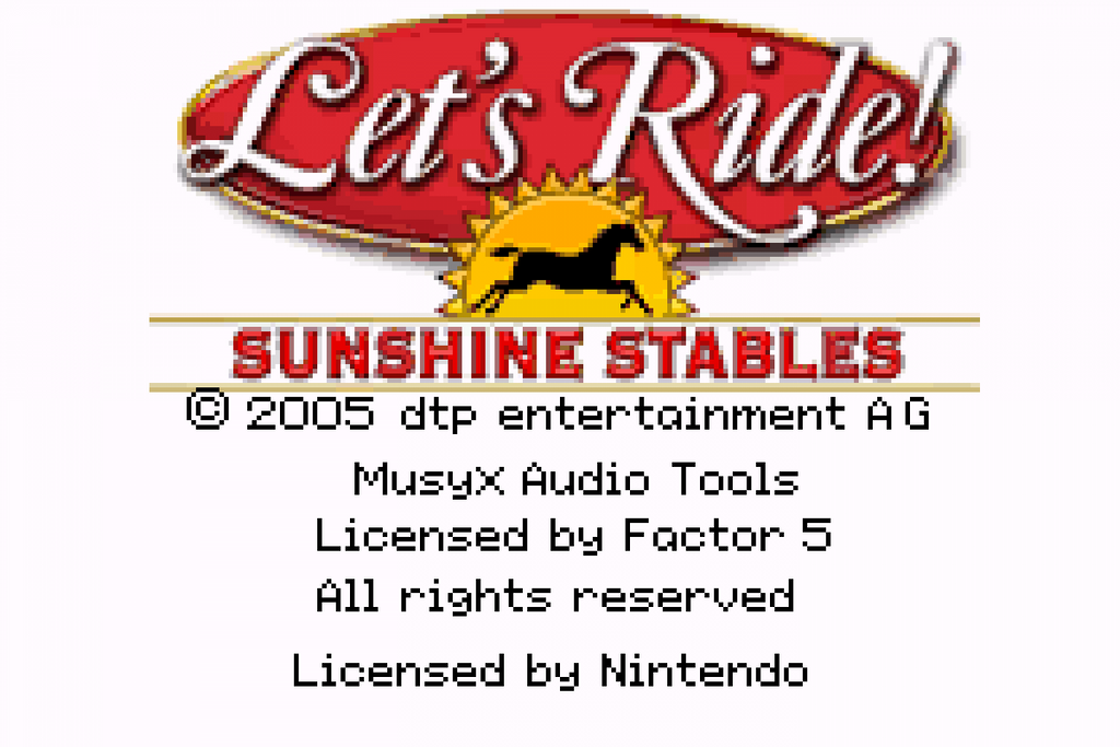 Let's Ride: Sunshine Stables – Game Boy Advance (GBA)
