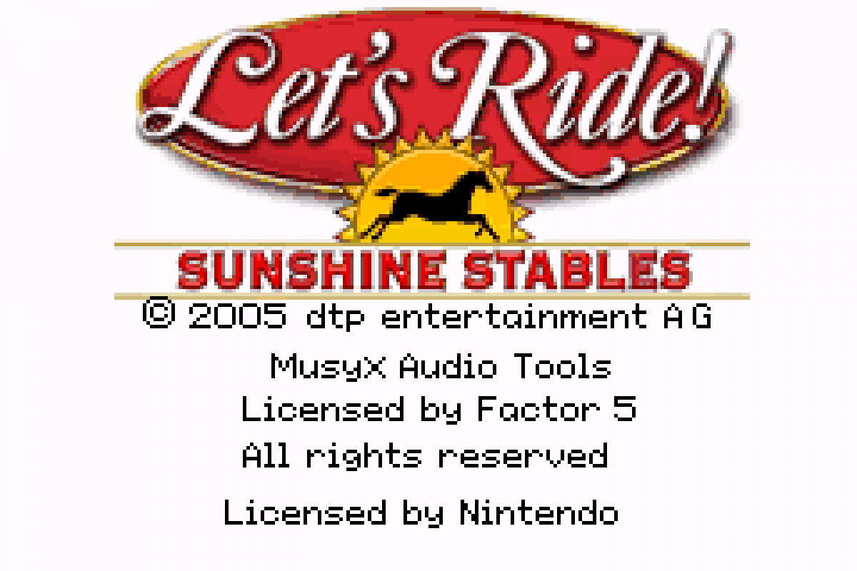 Let's Ride: Sunshine Stables – Game Boy Advance (GBA)