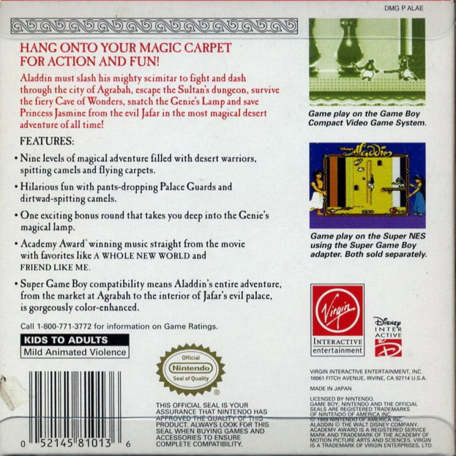 Disney's Aladdin – Game Boy (GB)
