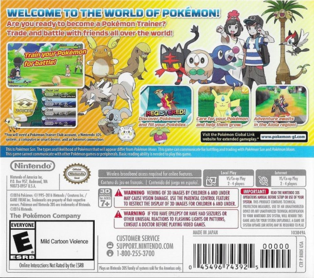 Pokemon: Sun – Nintendo 3DS (3DS)