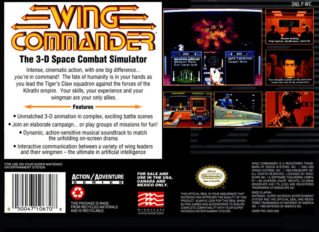 Wing Commander – Super Nintendo Entertainment System (SNES)