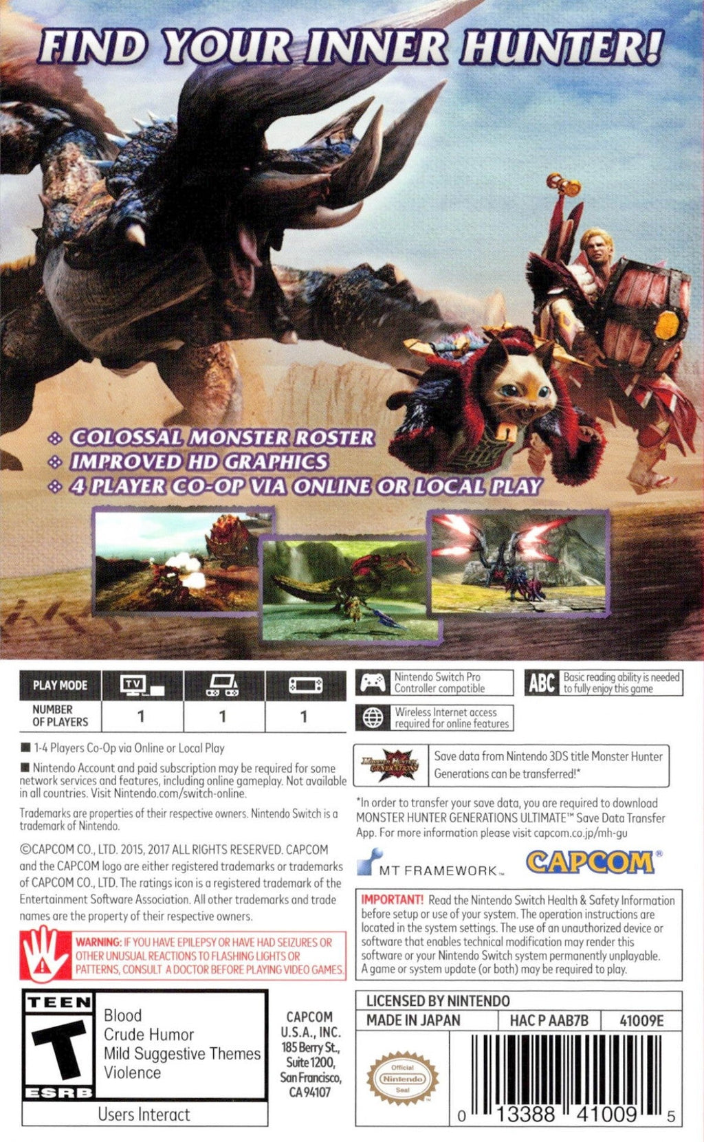 Monster Hunter: Generations Ultimate – Nintendo Switch (NS)