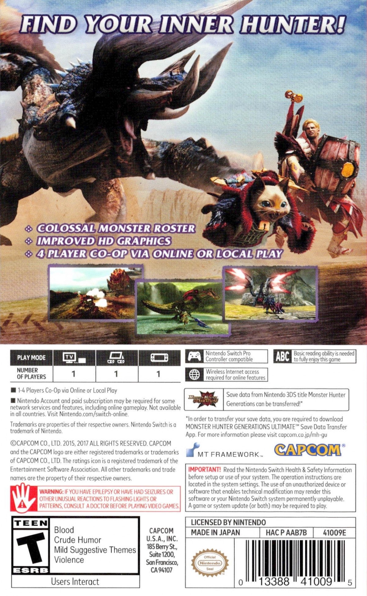 Monster Hunter: Generations Ultimate – Nintendo Switch (NS)