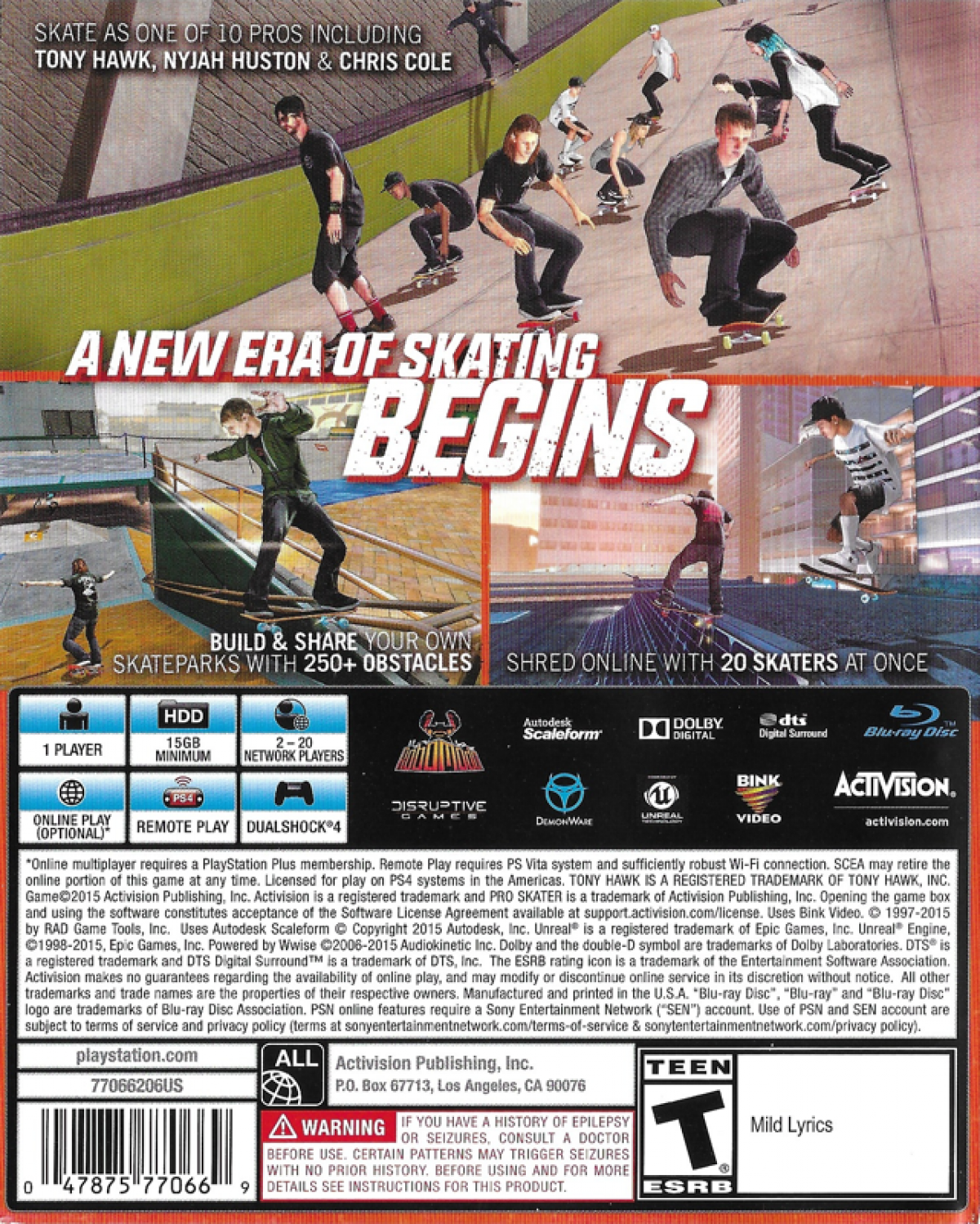 Tony Hawk's Pro Skater 5 – PlayStation 4 (PS4)