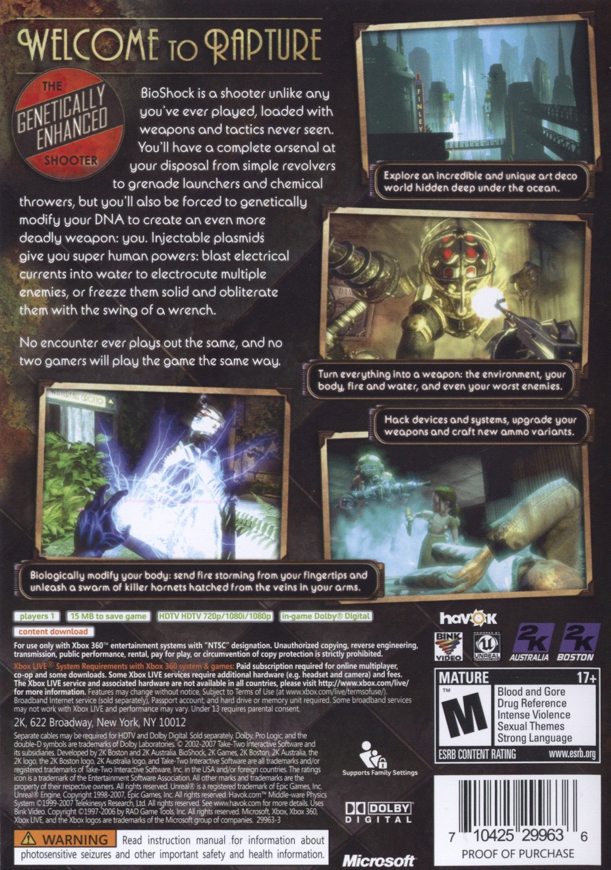 BioShock [Platinum Hits] – Xbox 360 (X360)