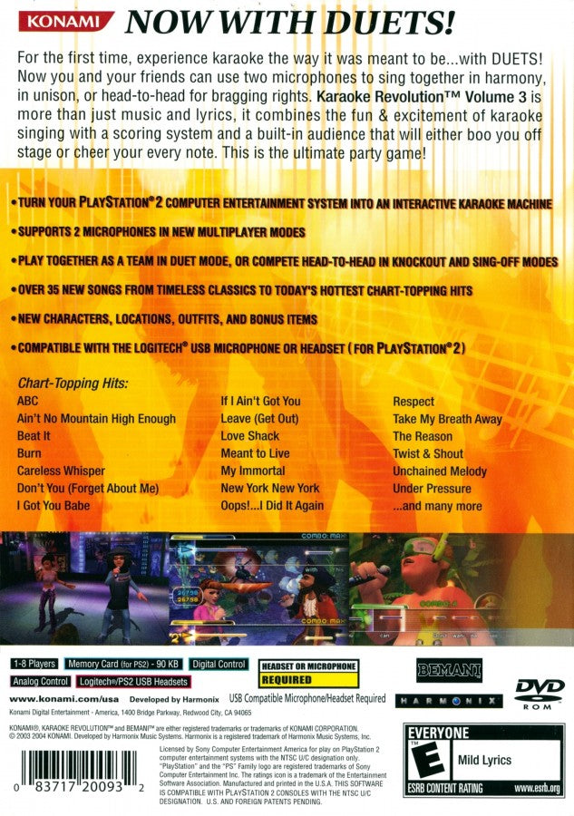 Karaoke Revolution: Volume 3 – PlayStation 2 (PS2)