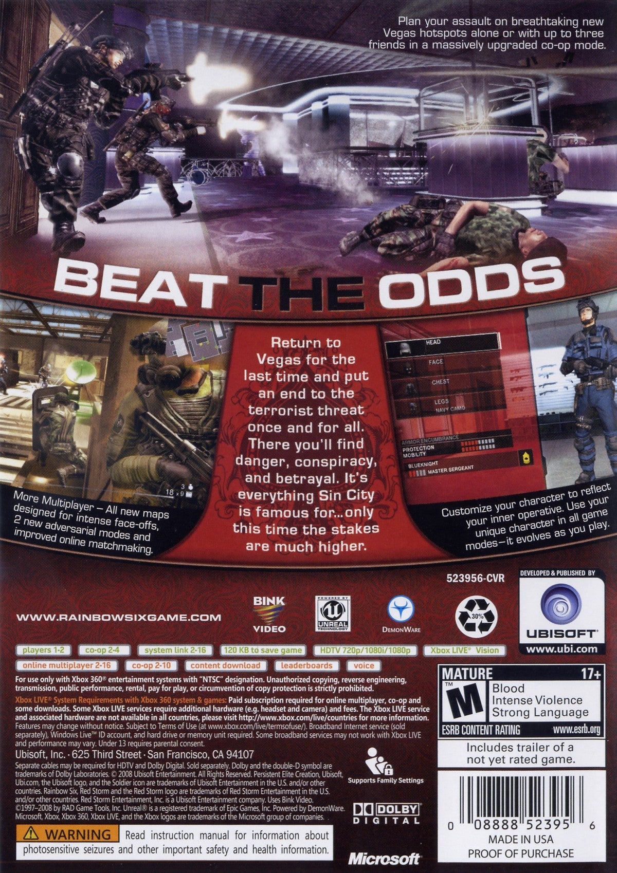 Tom Clancy's Rainbow Six: Vegas 2 – Xbox 360 (X360)