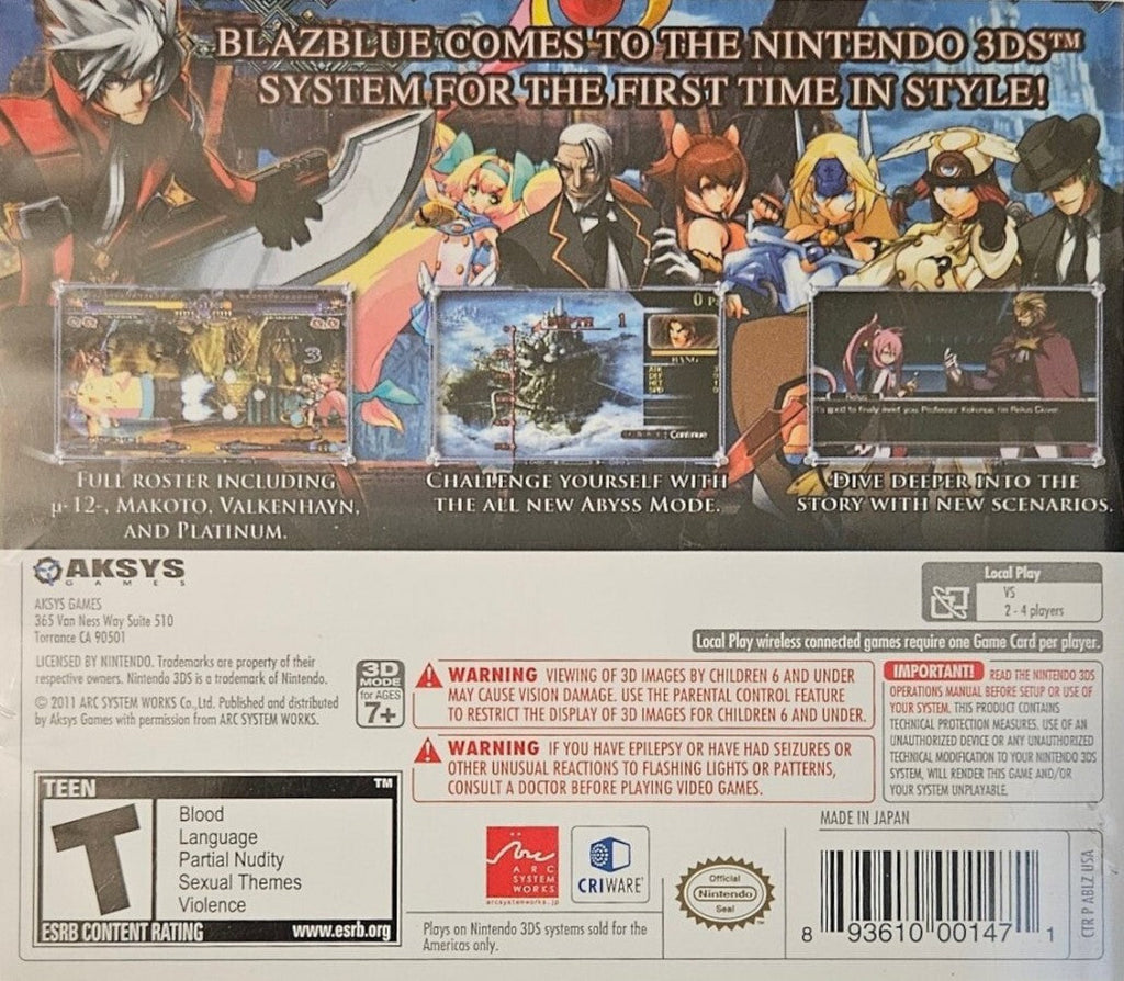 BlazBlue: Continuum Shift II – Nintendo 3DS (3DS)