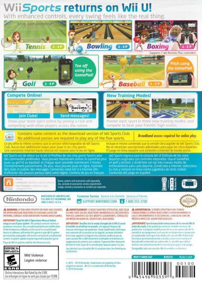 Wii Sports Club – Nintendo Wii U (WiiU)
