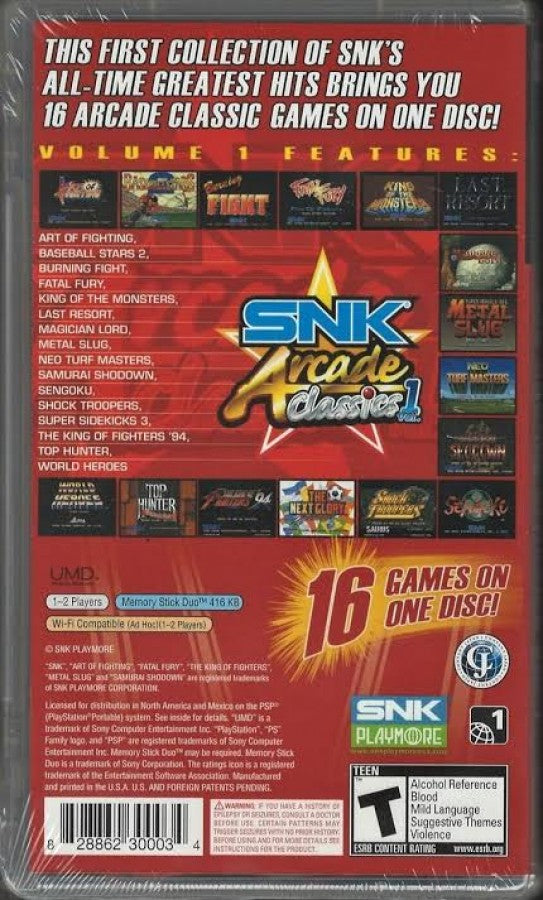 SNK Arcade Classics Volume 1 – PlayStation Portable (PSP)