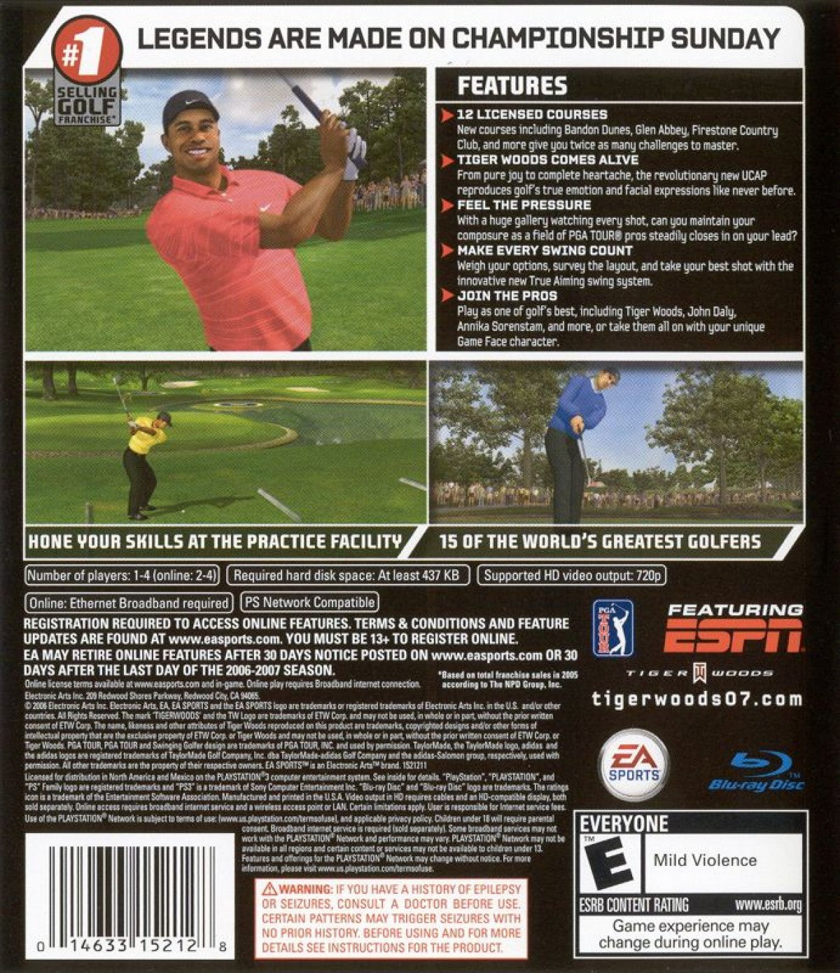 Tiger Woods PGA Tour 07 – PlayStation 3 (PS3)