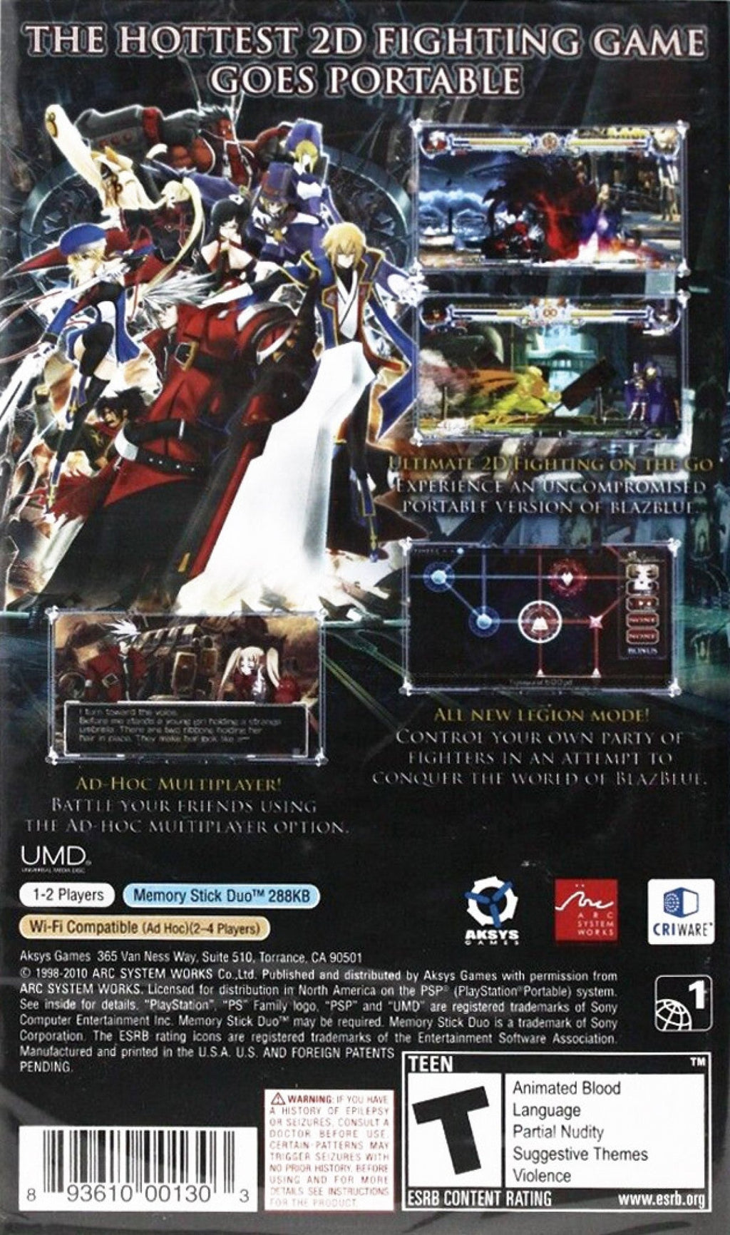 BlazBlue: Calamity Trigger Portable  – PlayStation Portable (PSP)