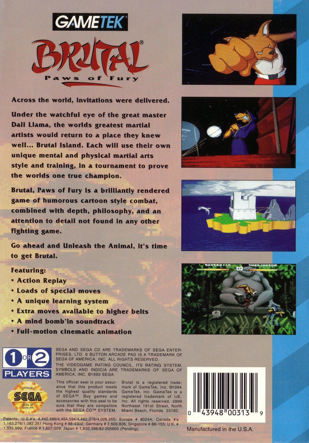 Brutal Paws of Fury – Sega CD (SCD)