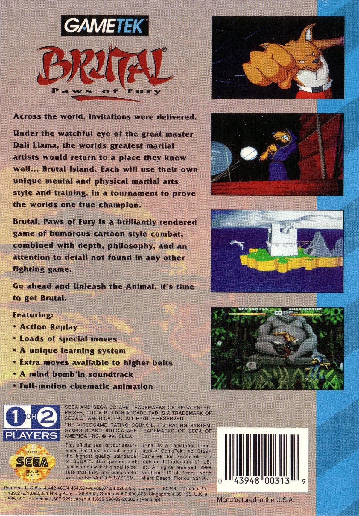 Brutal Paws of Fury – Sega CD (SCD)