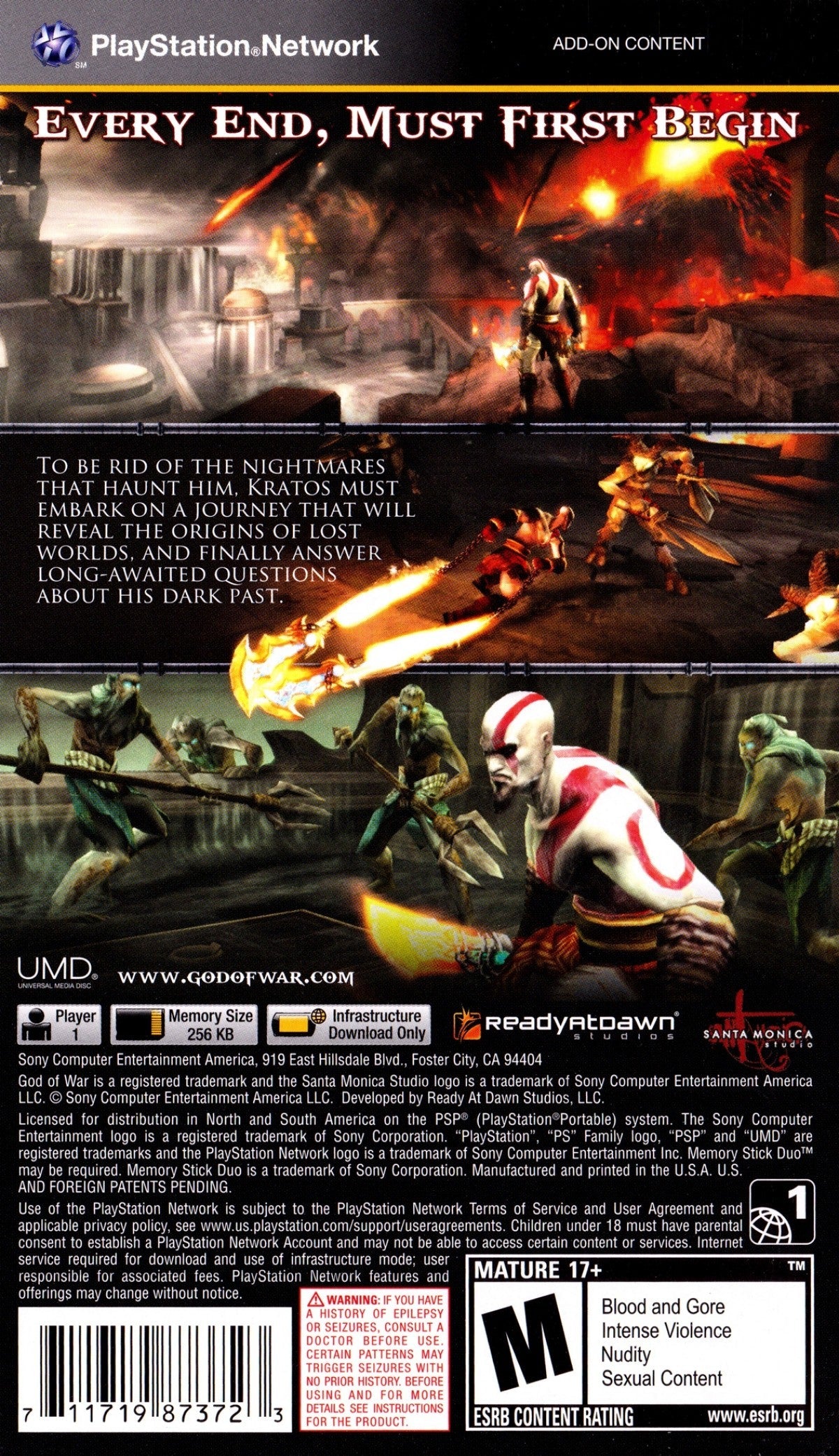 God of War: Ghost of Sparta — PlayStation Portable (PSP)
