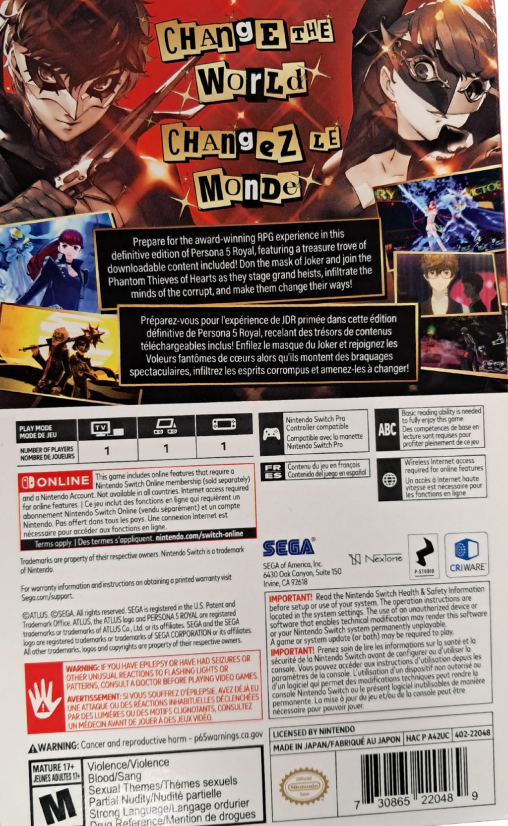Persona 5 Royal [Steelbook Edition] – Nintendo Switch (NS)
