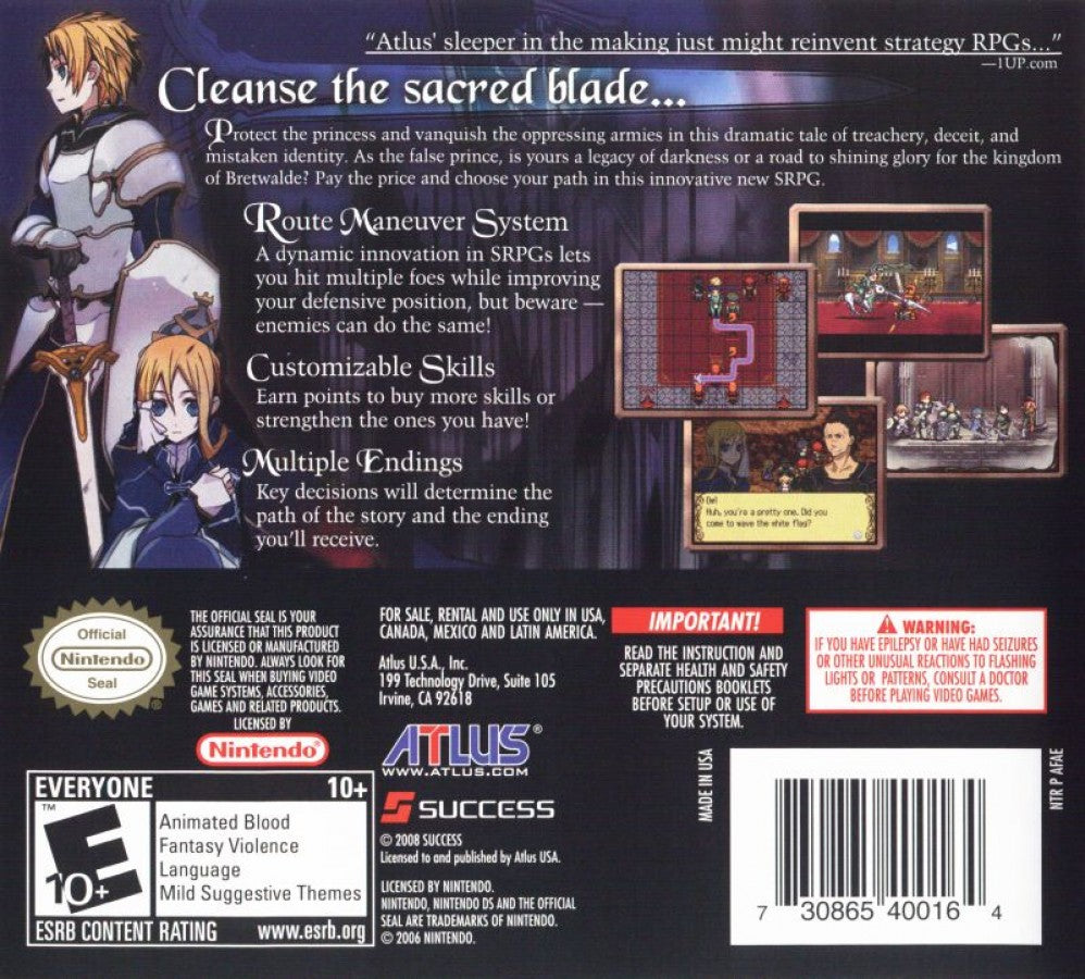 Rondo of Swords – Nintendo DS (DS)
