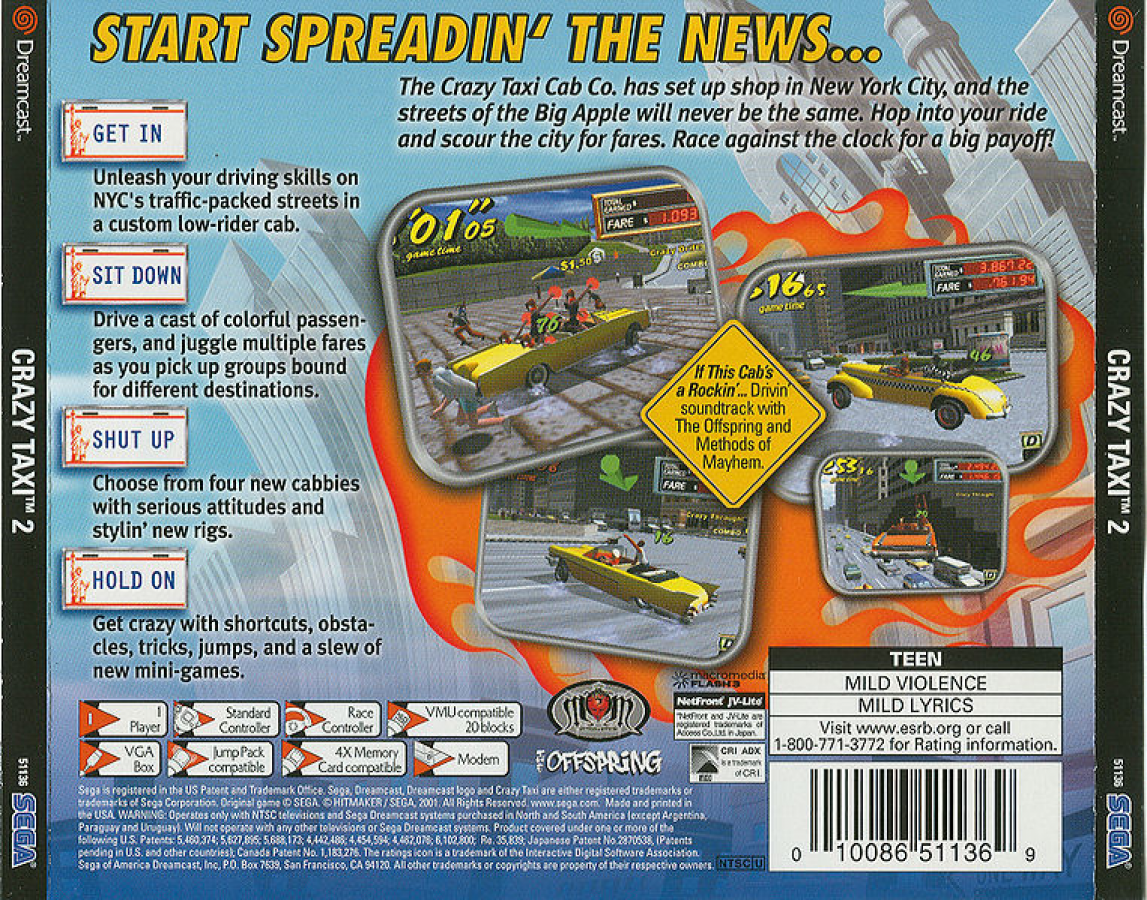 Crazy Taxi 2 – Sega Dreamcast (DC)