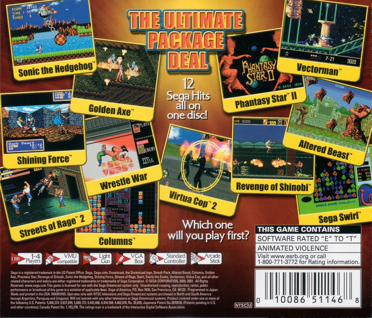 SEGA Smash Pack Volume 1 – Sega Dreamcast (DC)