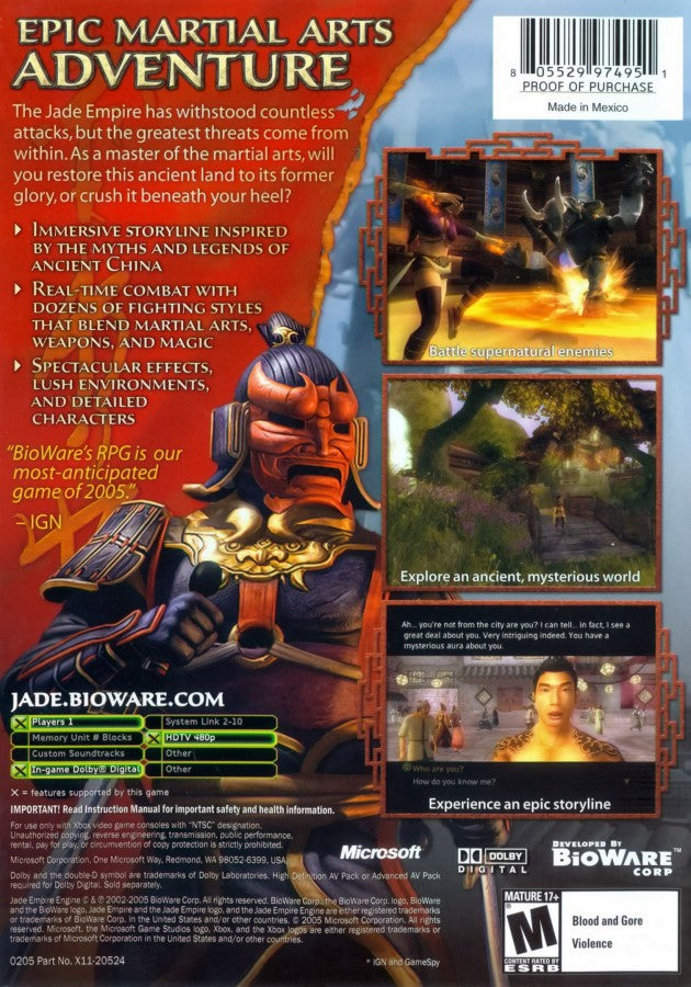 Jade Empire – Xbox (XBOX)