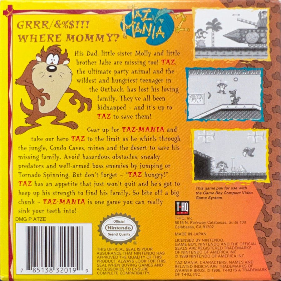 Taz Mania 2 – Game Boy (GB)