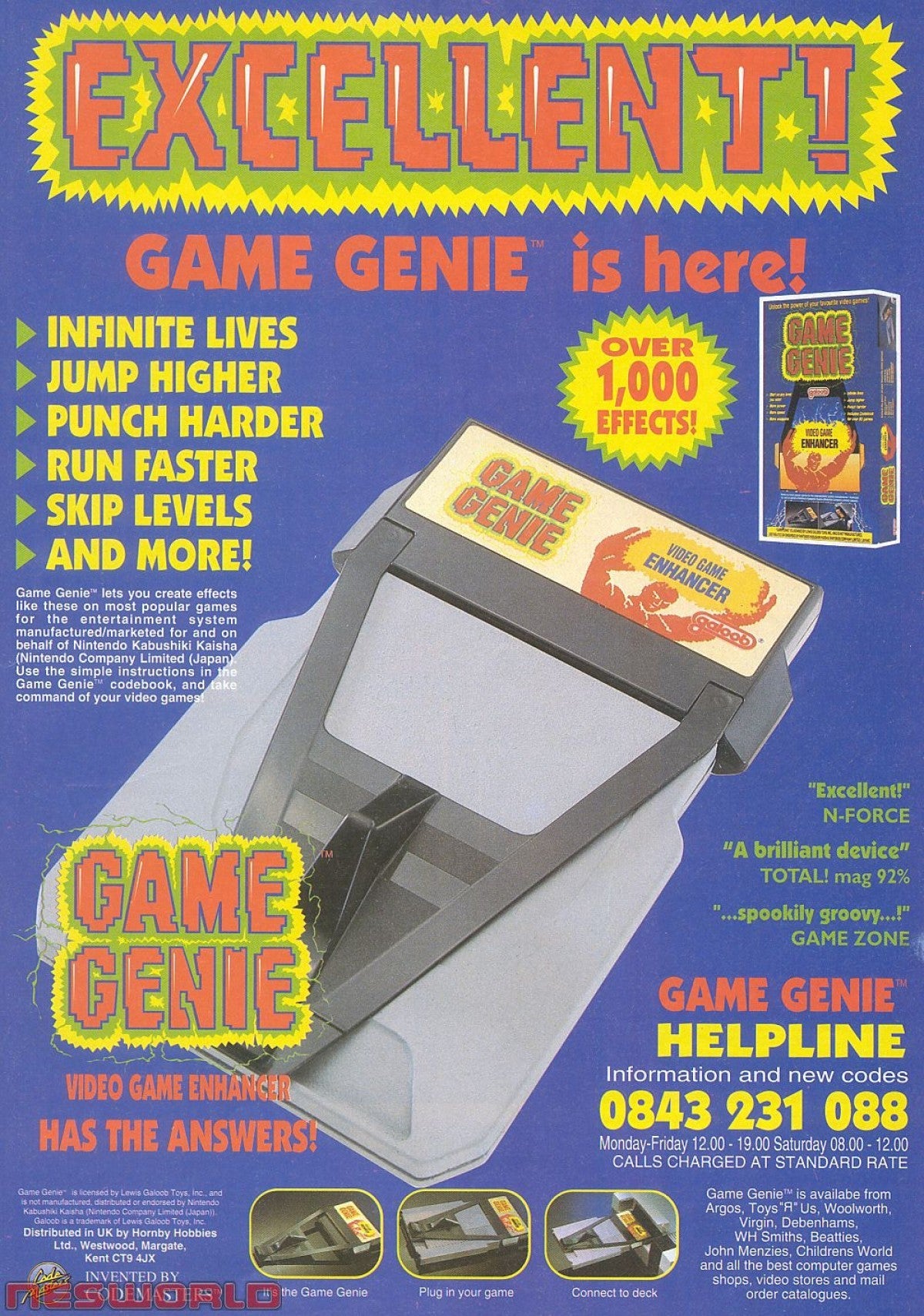 Game Genie for Nintendo Entertainment System – Nintendo Entertainment System Accessory (NES)