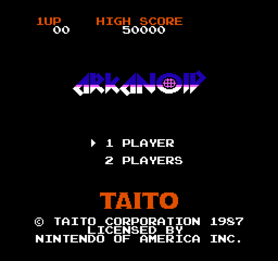 Arkanoid  – Nintendo Entertainment System (NES)