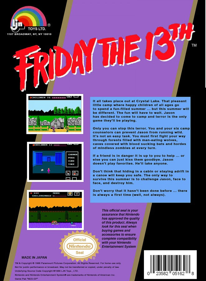 Friday the 13th  – Nintendo Entertainment System (NES)