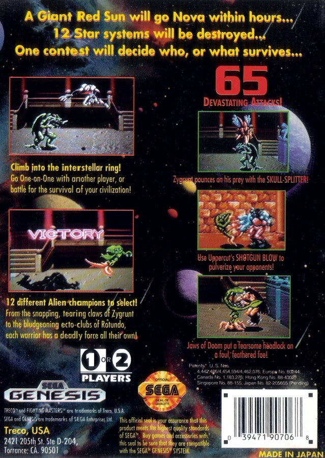 Fighting Masters – Sega Genesis (GEN)