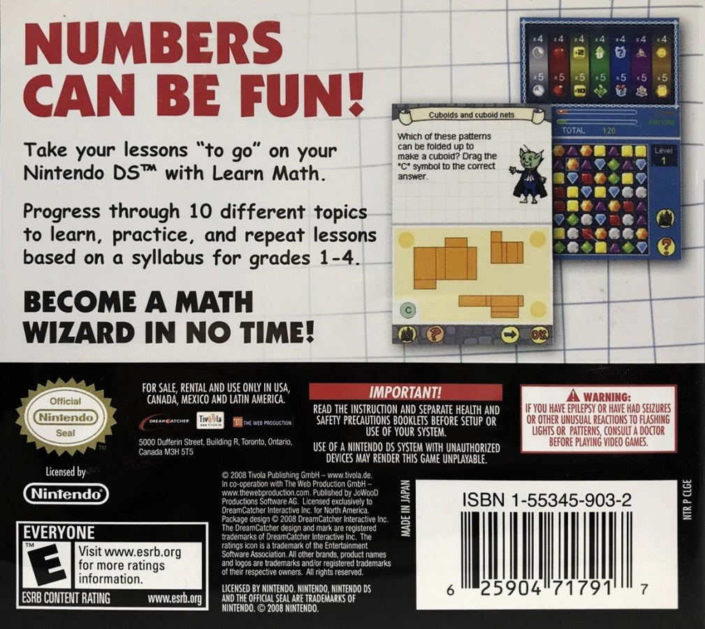 Learn Math for Grades 1-4 – Nintendo DS (DS)