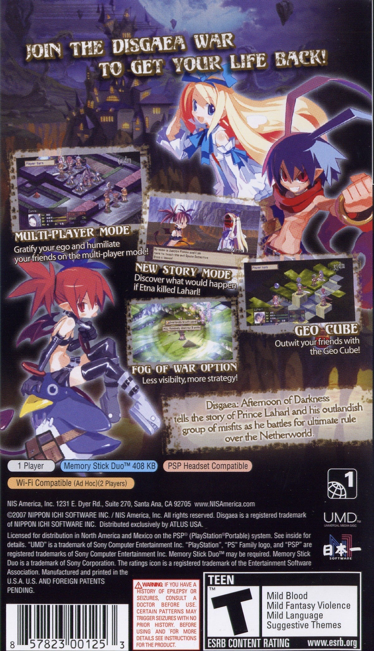 Disgaea: Afternoon of Darkness  – PlayStation Portable (PSP)