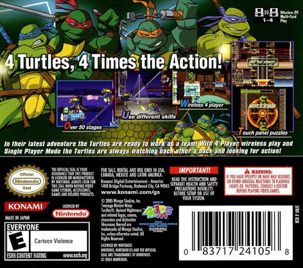 Teenage Mutant Ninja Turtles 3 Mutant Nightmare – Nintendo DS (DS)