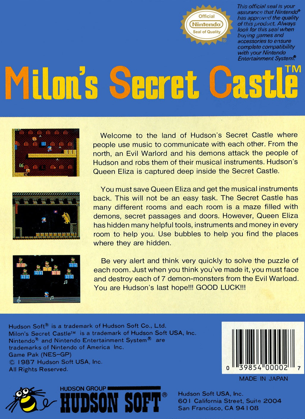 Milon's Secret Castle [CIB] – Nintendo Entertainment System (NES)