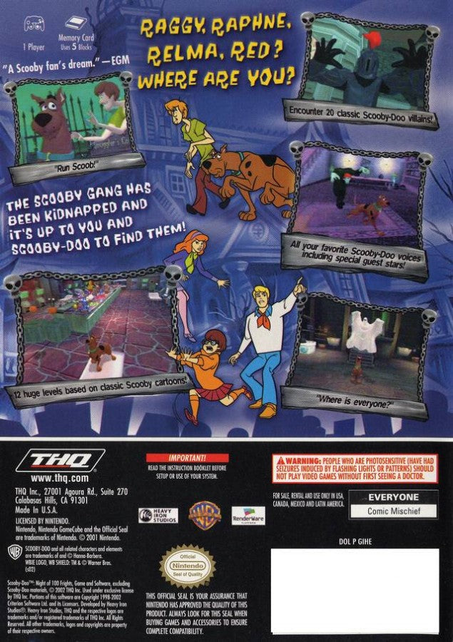 Scooby-Doo!: Night of 100 Frights – GameCube (GC)