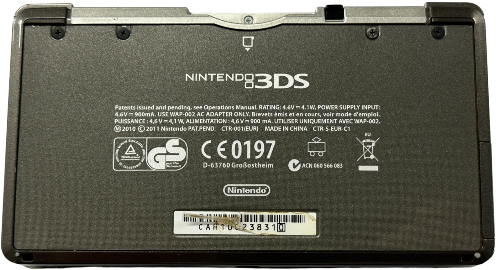 Nintendo 3DS Console (3DS) [Cosmo Black] — Scratch & Scuff Condition