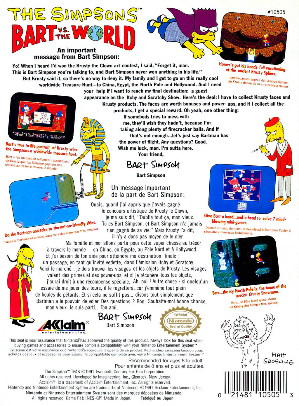 The Simpsons: Bart vs the World – Nintendo Entertainment System (NES)