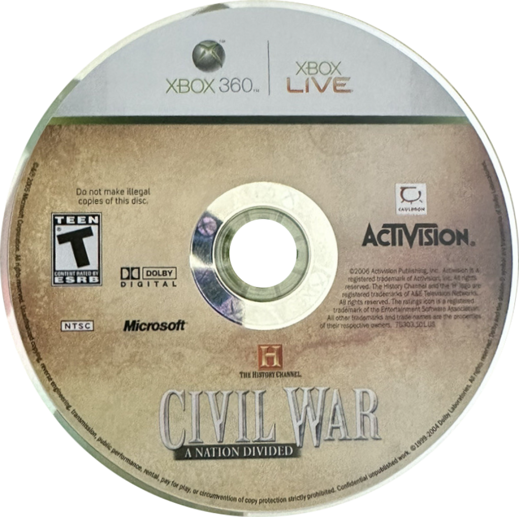 History Channel Civil War A Nation Divided – Xbox 360 (X360)