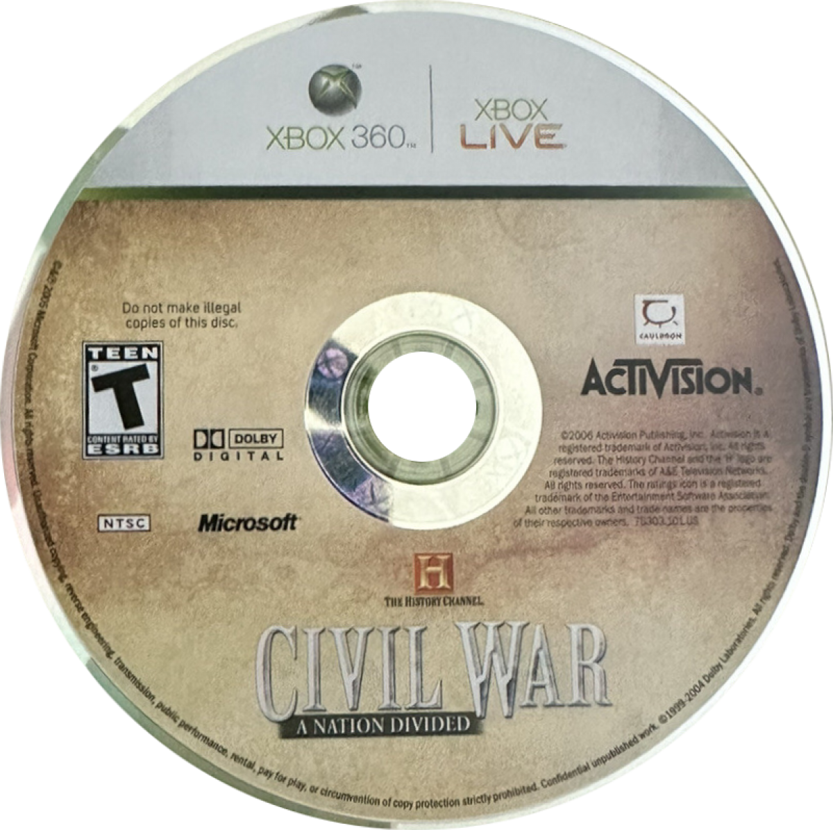 History Channel Civil War A Nation Divided – Xbox 360 (X360)
