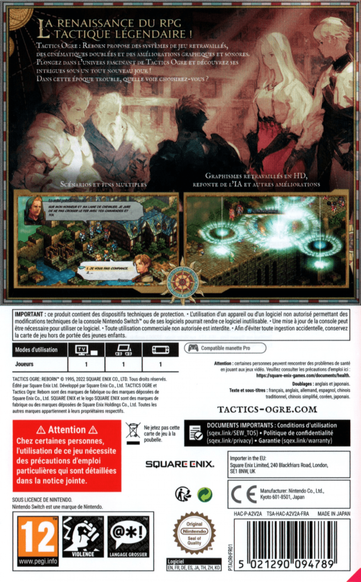 Tactics Ogre: Reborn [PAL Import] – Nintendo Switch (NS)