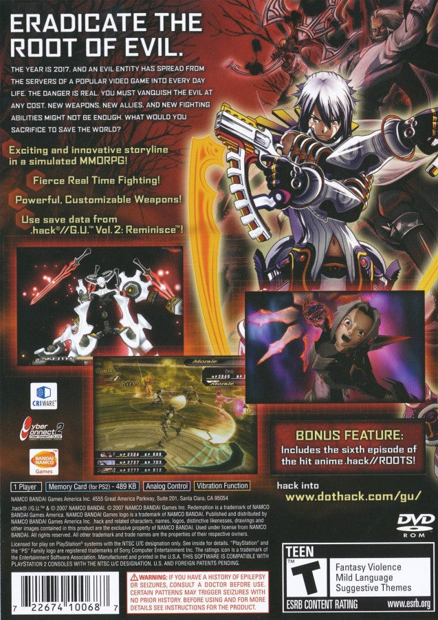.hack//G.U. Redemption – PlayStation 2 (PS2)