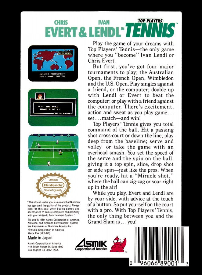 Top Players Tennis – Nintendo Entertainment System (NES)