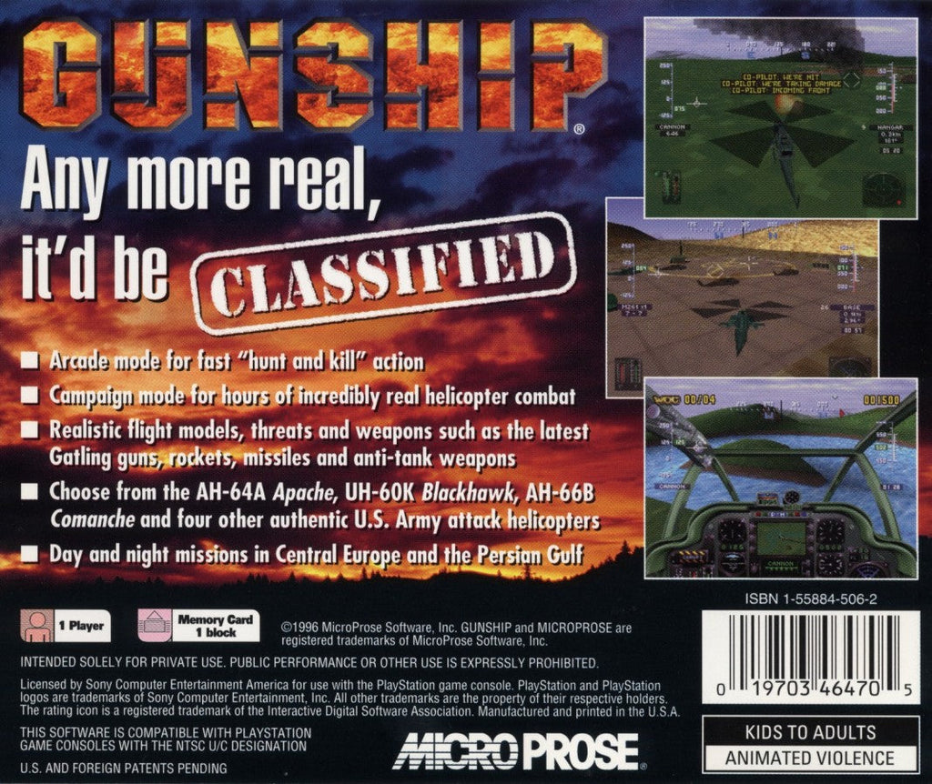 Gunship – PlayStation 1 (PS1)