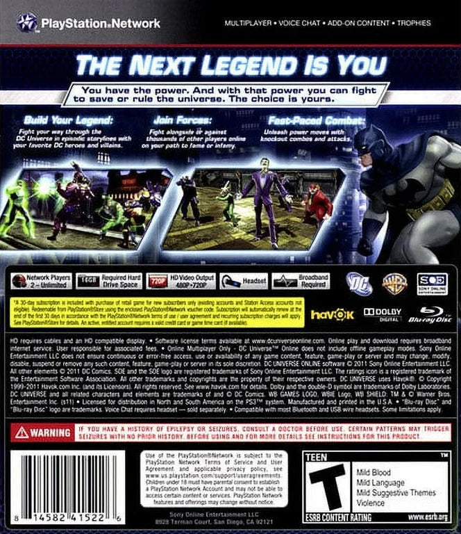 DC Universe Online — PlayStation 3 (PS3)