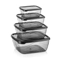 Bee Home Kare Polypropylene Storage Containers Set of 4 - Dishwasher Safe Kitchen Organization